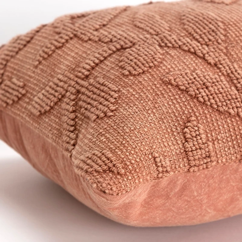 Terracotta Stonewash Botanical Pillow