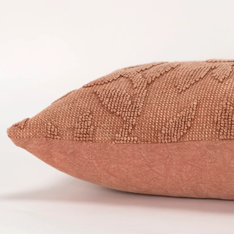 Terracotta Stonewash Botanical Pillow