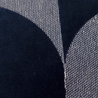 Velvet Navy Monochrome Shapes Throw Pillow