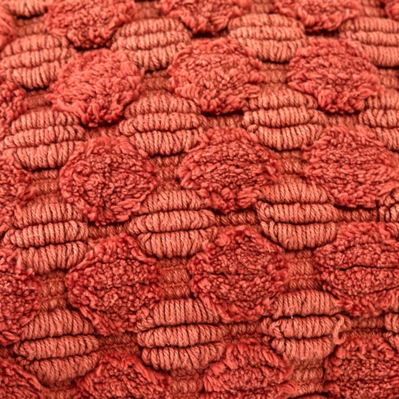 Terracotta Looped Cotton Throw Pillow