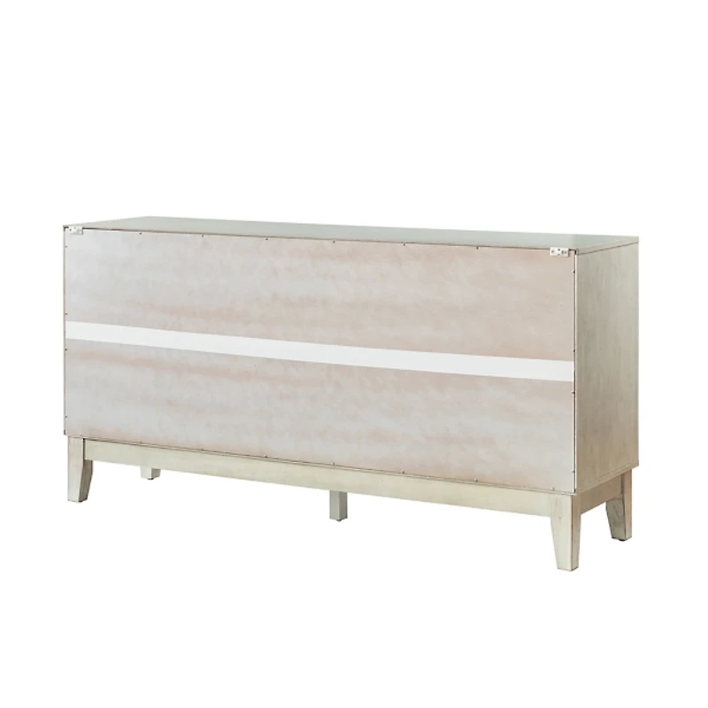 Wood Geometric 4-Door Cabinet