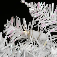 4 ft. Pre-Lit White Tinsel Christmas Tree