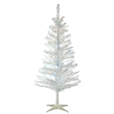 4 ft. Pre-Lit White Tinsel Christmas Tree