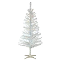 4 ft. Pre-Lit White Tinsel Christmas Tree