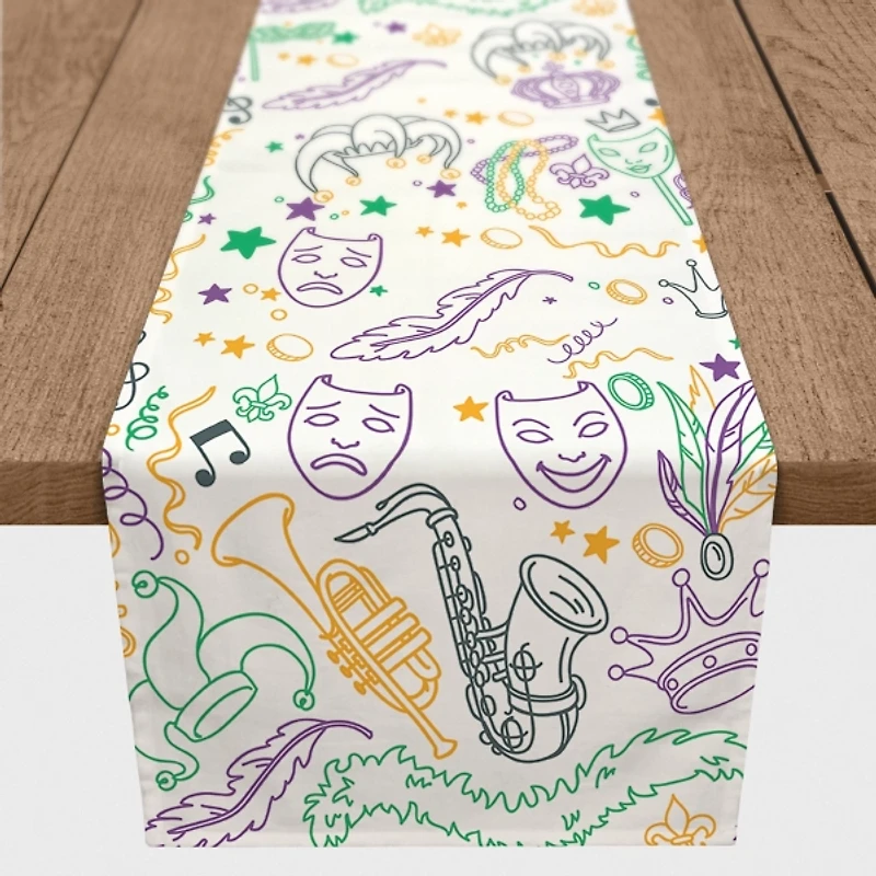 Mardi Gras Party Table Runner