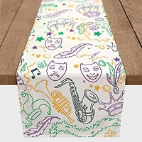 Mardi Gras Party Table Runner, 90 in.