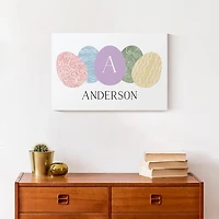 Personalized Monogram Egg Canvas Wall Plaque