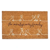 Personalized Bunny Sketches Doormat