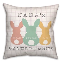Personalized Grandbunnies Indoor/Outdoor Pillow