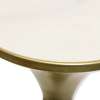Spun Gold Metal Tapered Cocktail Table