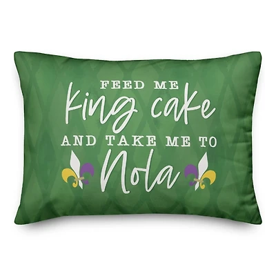 Feed Me King Cake Lumbar Pillow