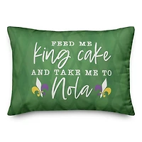 Feed Me King Cake Lumbar Pillow