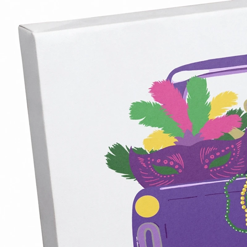 It's Mardi Gras Y'all Canvas Wall Plaque