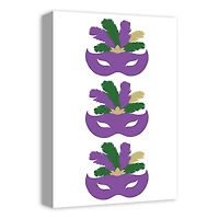 Mardi Gras Masks Canvas Wall Plaque