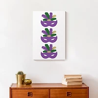 Mardi Gras Masks Canvas Wall Plaque