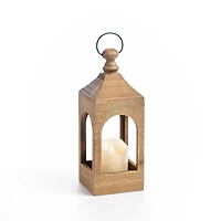 Natural Wood Open Frame Lantern, 15 in.