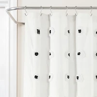 Boho Tufted Circles Shower Curtain