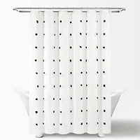 Boho Tufted Circles Shower Curtain