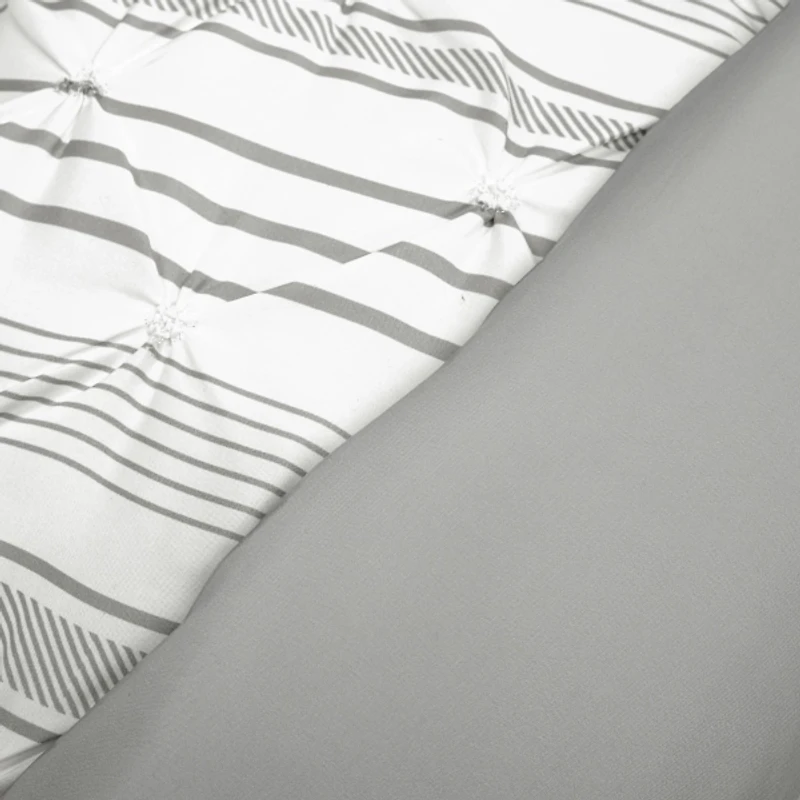 Gray Pintuck Stripe King 5-pc. Comforter Set