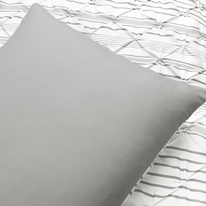 Gray Pintuck Stripe King 5-pc. Comforter Set