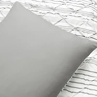 Gray Pintuck Stripe King 5-pc. Comforter Set