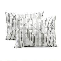 Gray Pintuck Stripe King 5-pc. Comforter Set