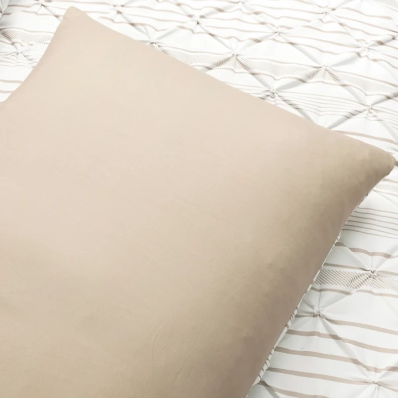 Tan Pintuck Stripe King 5-pc. Comforter Set