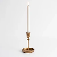 Gold Cast Iron Taper Candle Holder