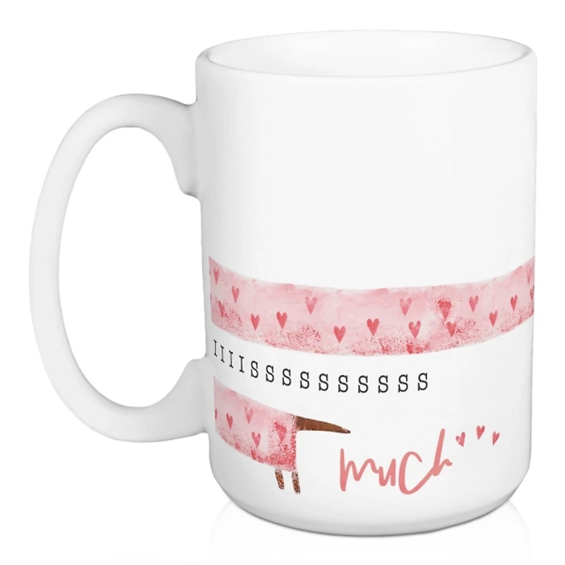 Love You This Much Dachshund Mugs, Set of 2
