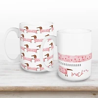Love You This Much Dachshund Mugs, Set of 2