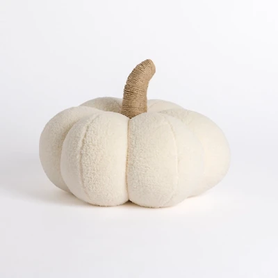 Ivory Sherpa Pumpkin Pillow