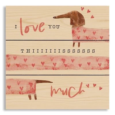 Love You This Much Wood Wall Plaque