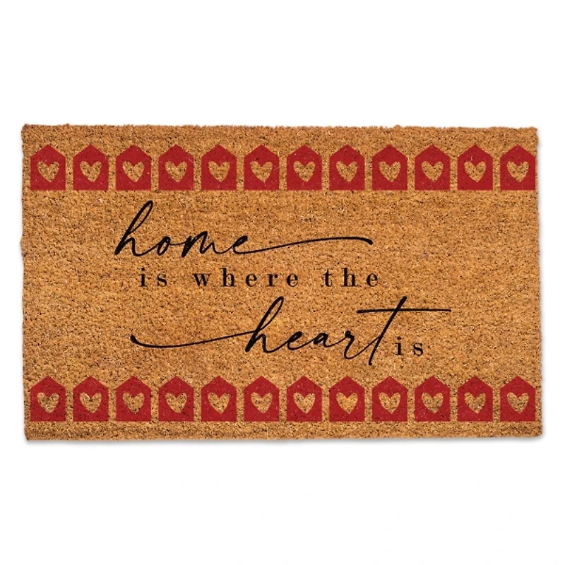 Home is Where the Heart Is Cursive Doormat