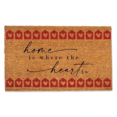 Home is Where the Heart Is Cursive Doormat