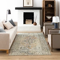 Ivory Wilcox Medallion Area Rug, 6x9