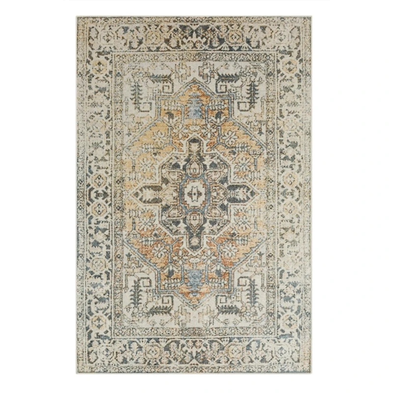 Ivory Wilcox Medallion Area Rug, 6x9