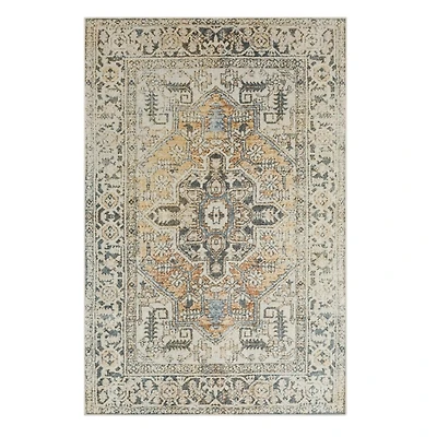 Ivory Wilcox Medallion Area Rug, 6x9