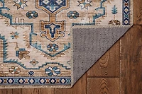 Ivory and Gold Julian Washable Area Rug, 5x7