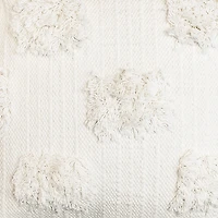 Ivory Tufted Dots Throw Pillow