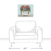 Floral Bathtub Canvas Art Print