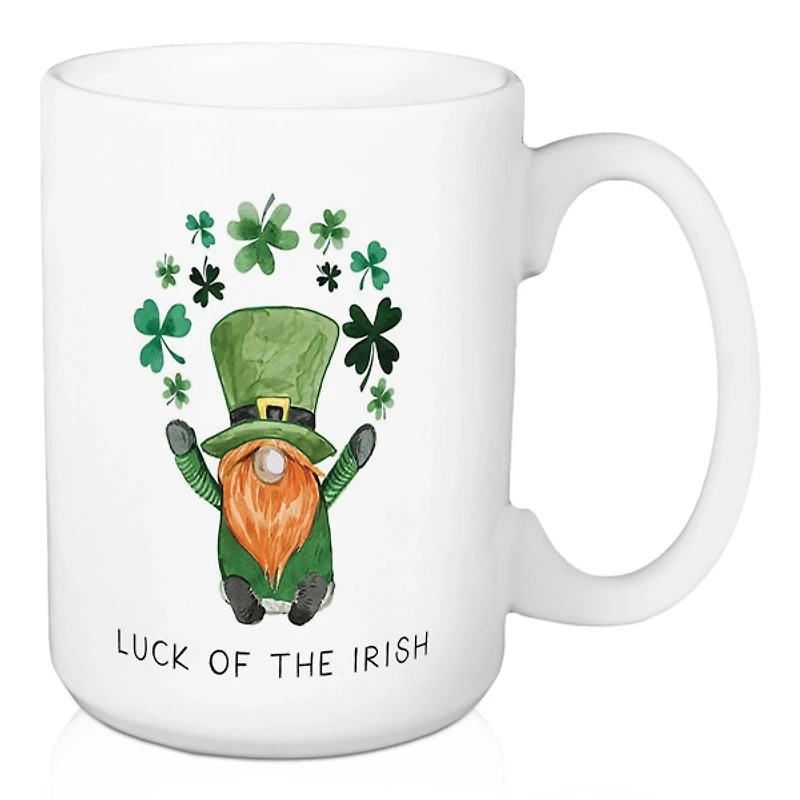 Luck of the Irish Shamrocks Mugs, Set of 2