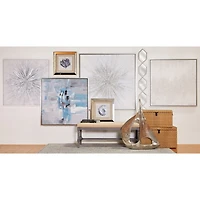 Wood Upholstered Burlap Seat Bench