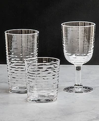 Ripple Clear Shatterproof Goblet Glasses, Set of 6