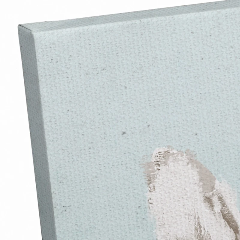 Floral Bunny Couple Canvas Art Print