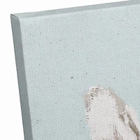 Floral Bunny Couple Canvas Art Print