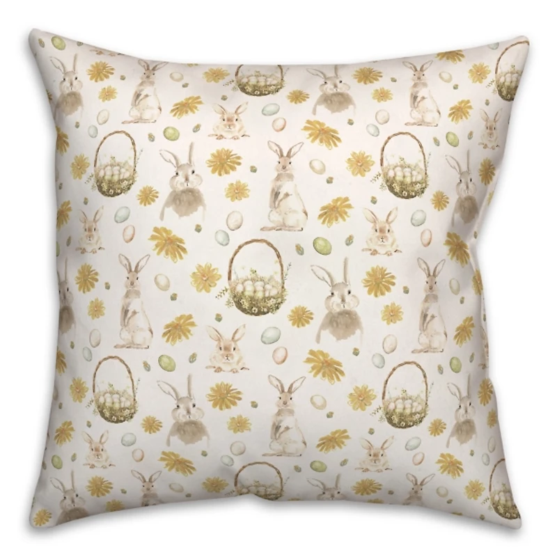 Easter Greetings Bunny Pillow