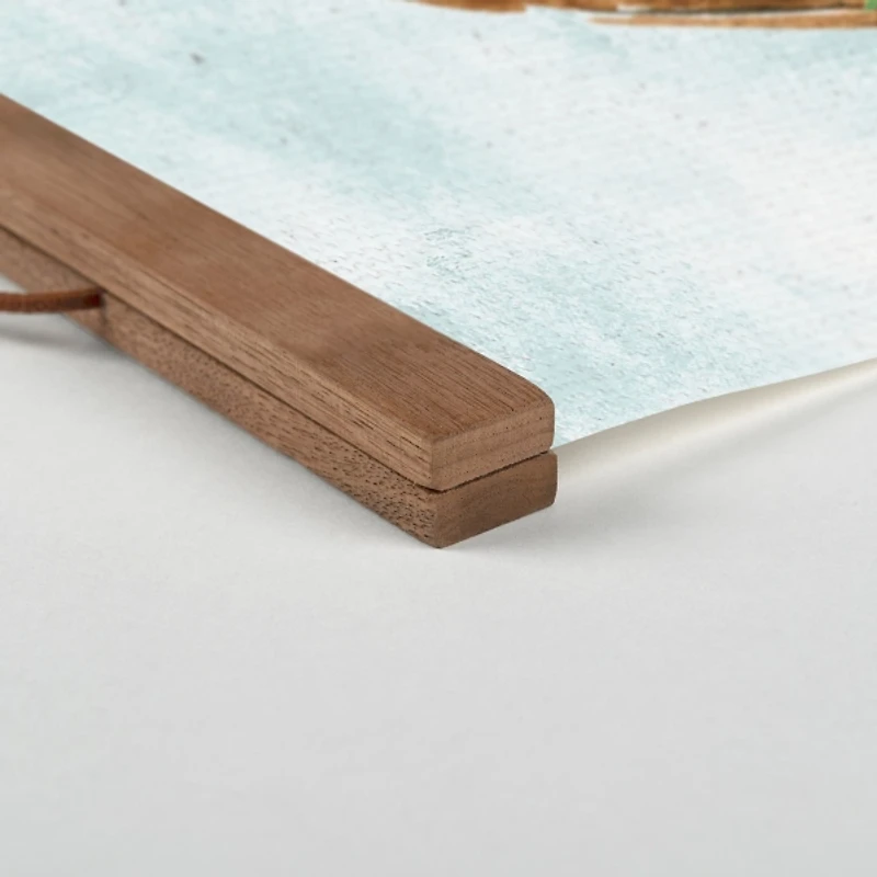 Easter Basket Bunny Teak Hanging Canvas Art Print