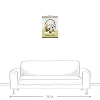 Easter Basket Bunny Teak Hanging Canvas Art Print