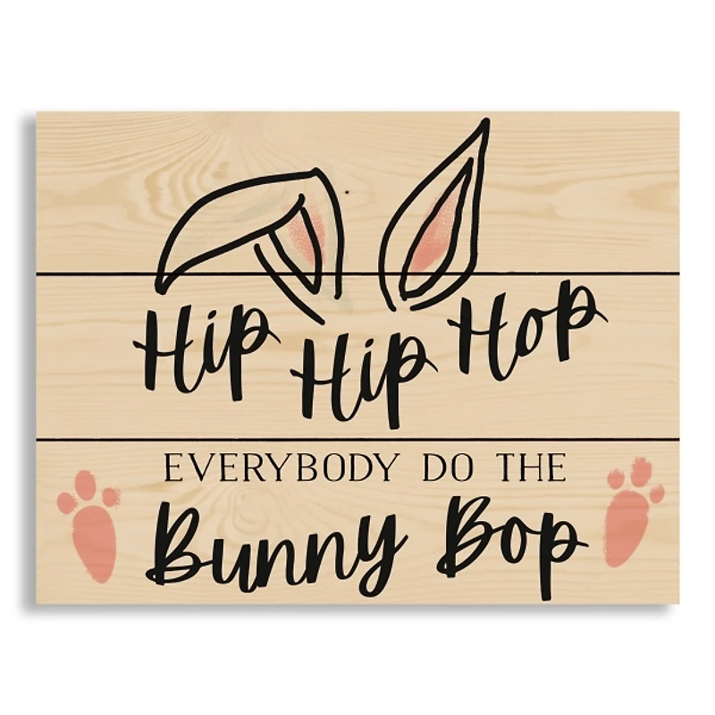 Do the Bunny Bop Wood Wall Plaque