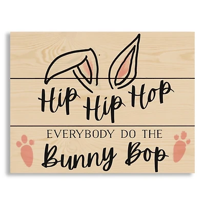 Do the Bunny Bop Wood Wall Plaque